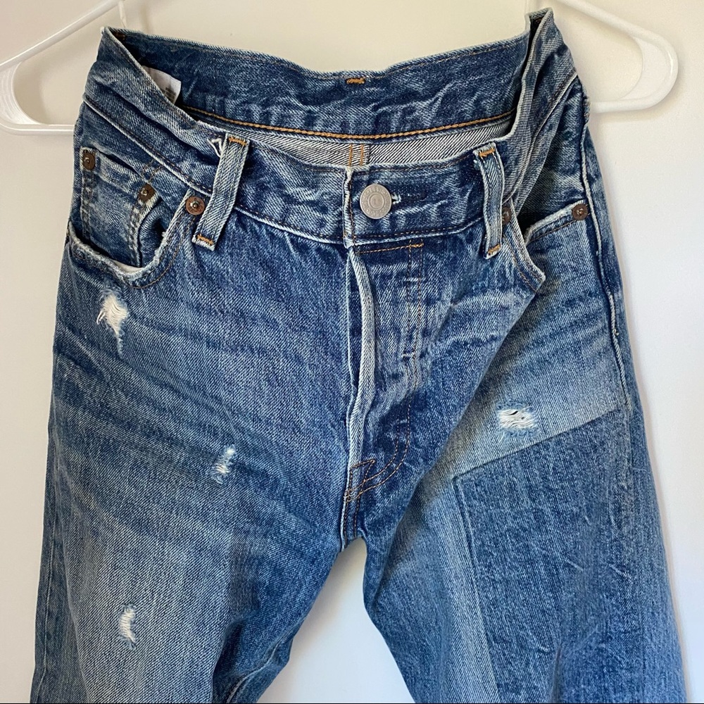 Levi’s 501 Patchwork Distressed Denim - image 8